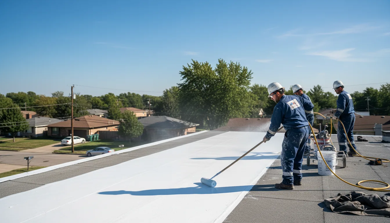 Commercial roof coating in Hazel Hurst, PA near me